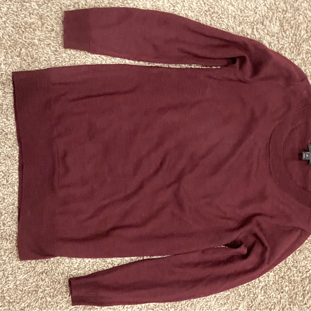 2 J. Crew Womens 100% Merino Wool Pull Over Round Neck XS Shirts 1 Blk 1 Maroon - Picture 14 of 16